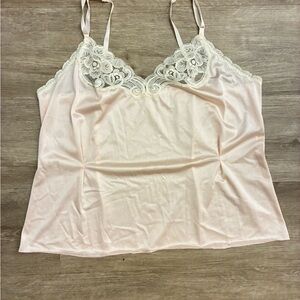 Lace Trim Satin Camisole